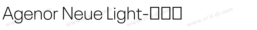 Agenor Neue Light字体转换